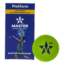 Load image into Gallery viewer, MASTER ATHLETIC LOW BOUNCE PLATFORM TENNIS BALLS (BOX OF 2)