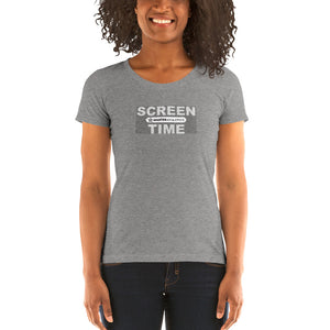 Ladies' "Screen Time" short sleeve Tri-Blend t-shirt