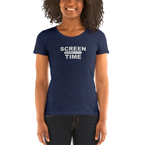 Ladies' "Screen Time" short sleeve Tri-Blend t-shirt